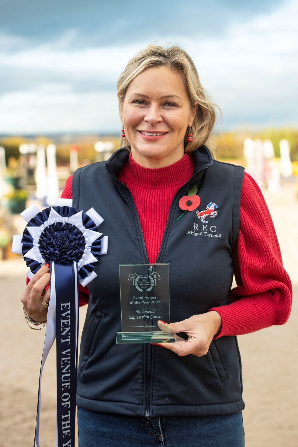 Abigail Turnbull with the award at Richmond Equestrian Centre Picture: TRACY KIDD PHOTOGRAPHY