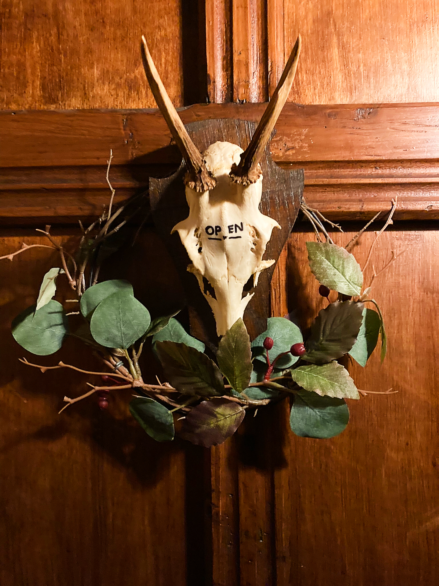 Welcome to Blagraves: the skull that greets the visitor