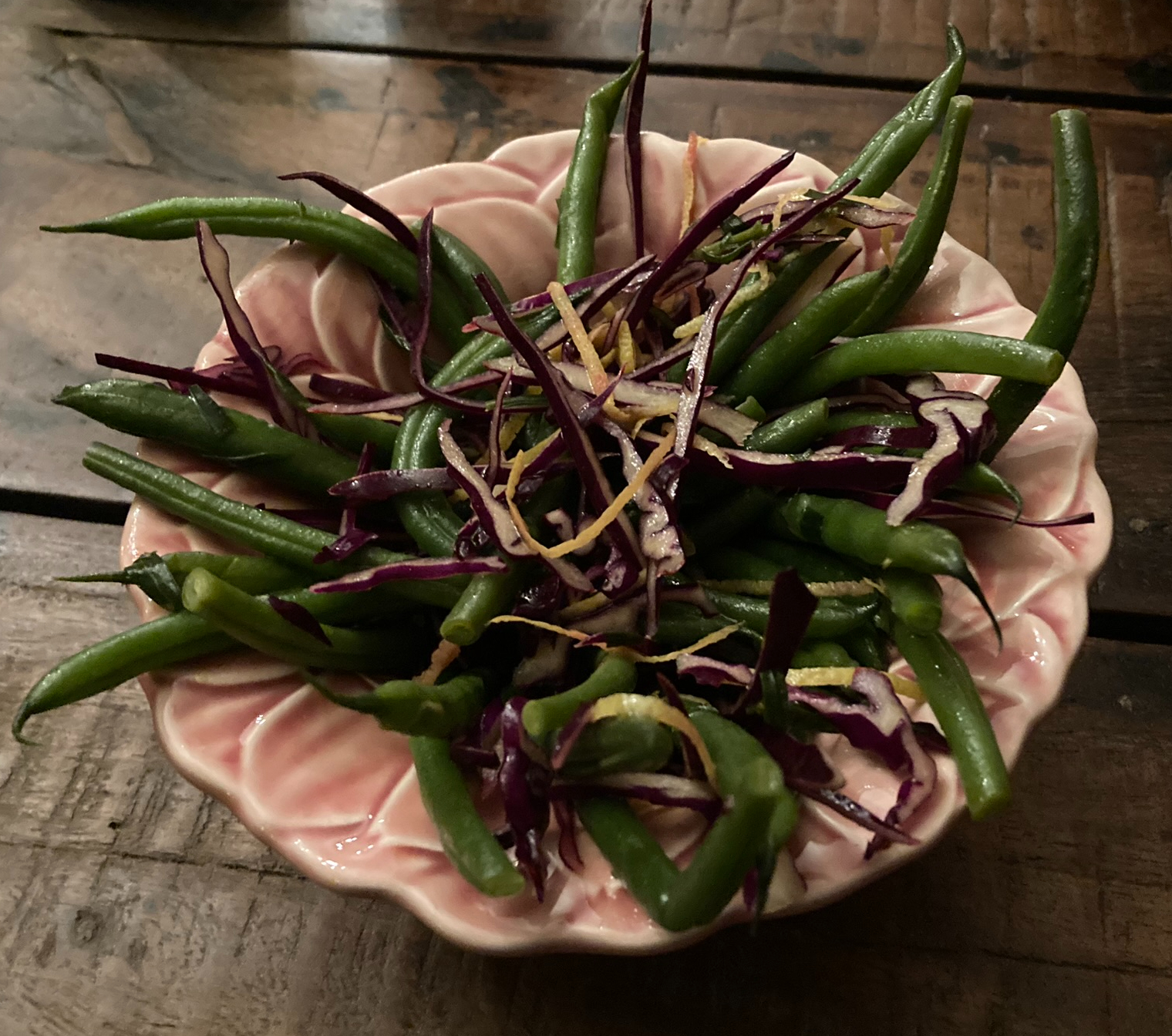 The green beans in tarragon and lemon