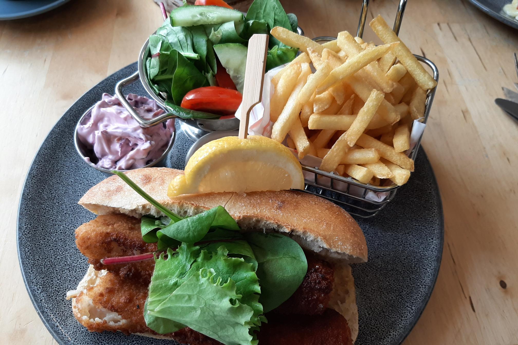 The posh fish finger sandwich at The Pantry on Millgate, Thirsk