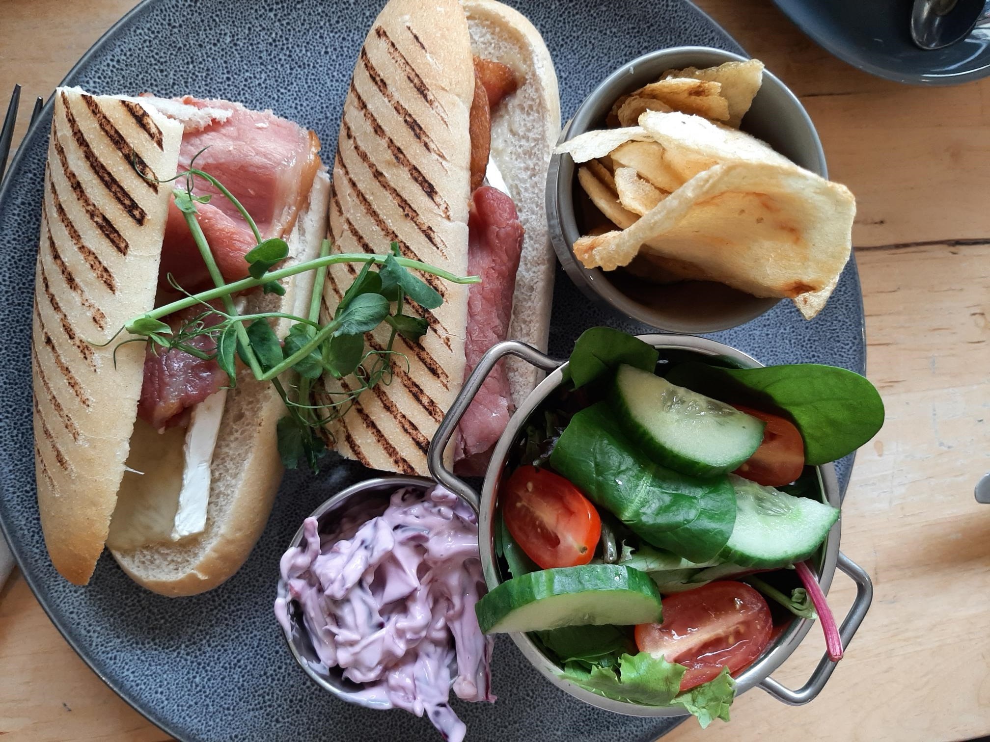 The bacon and brie panini at The Pantry on Millgate, Thirsk