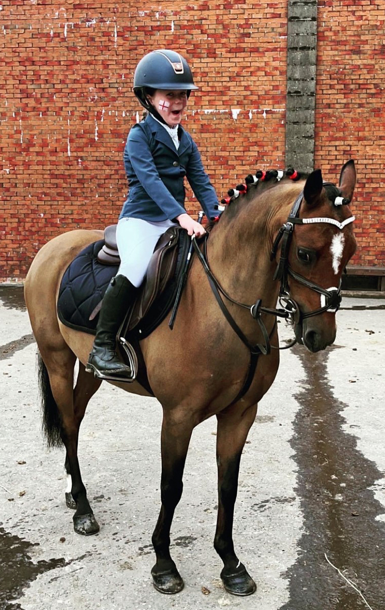 Barnard Castle Preparatory School pupil Amelia Davidson who has been riding her pony for England