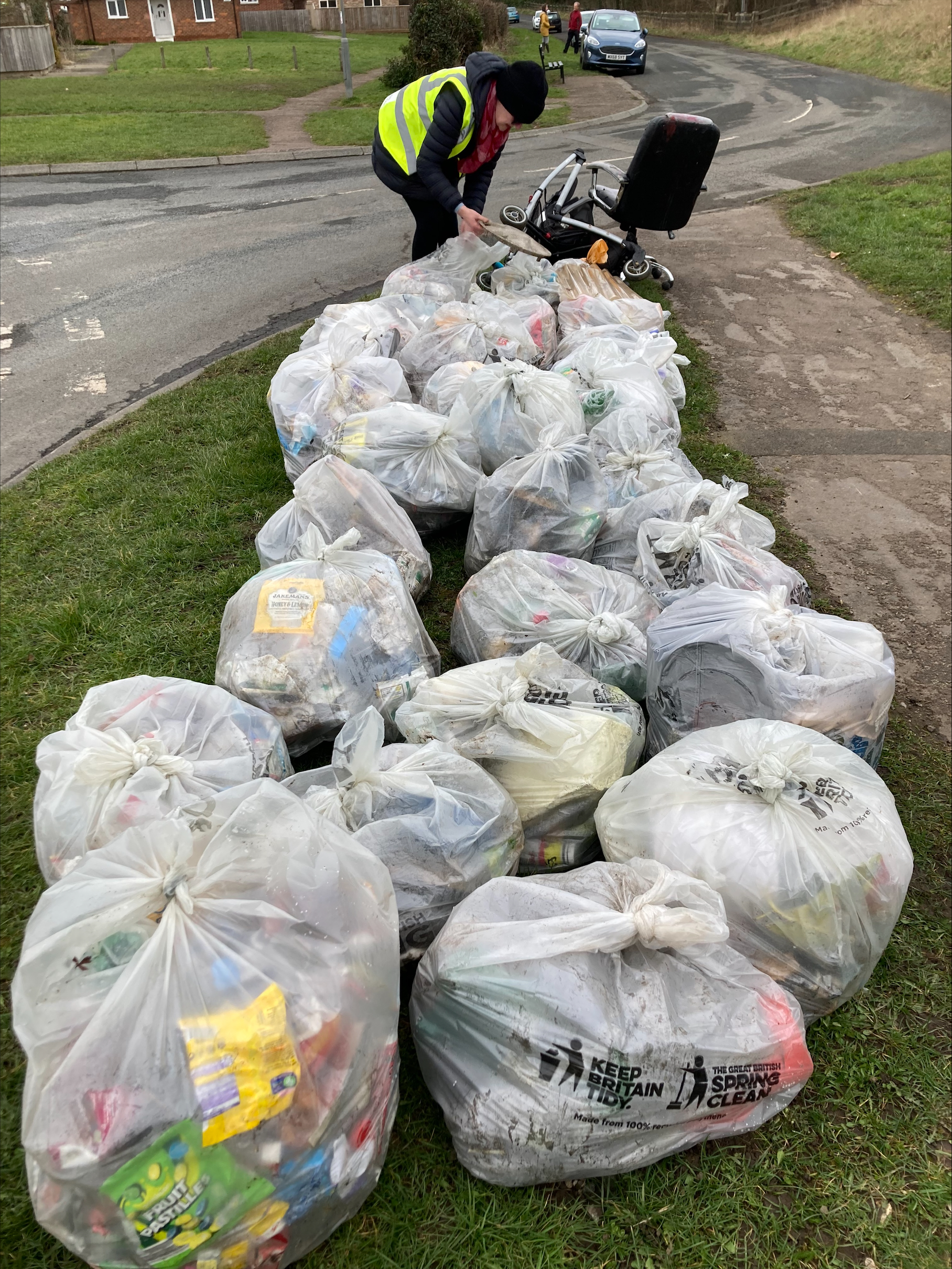 Sacks of rubbish collected by the Wombles of Hambleton