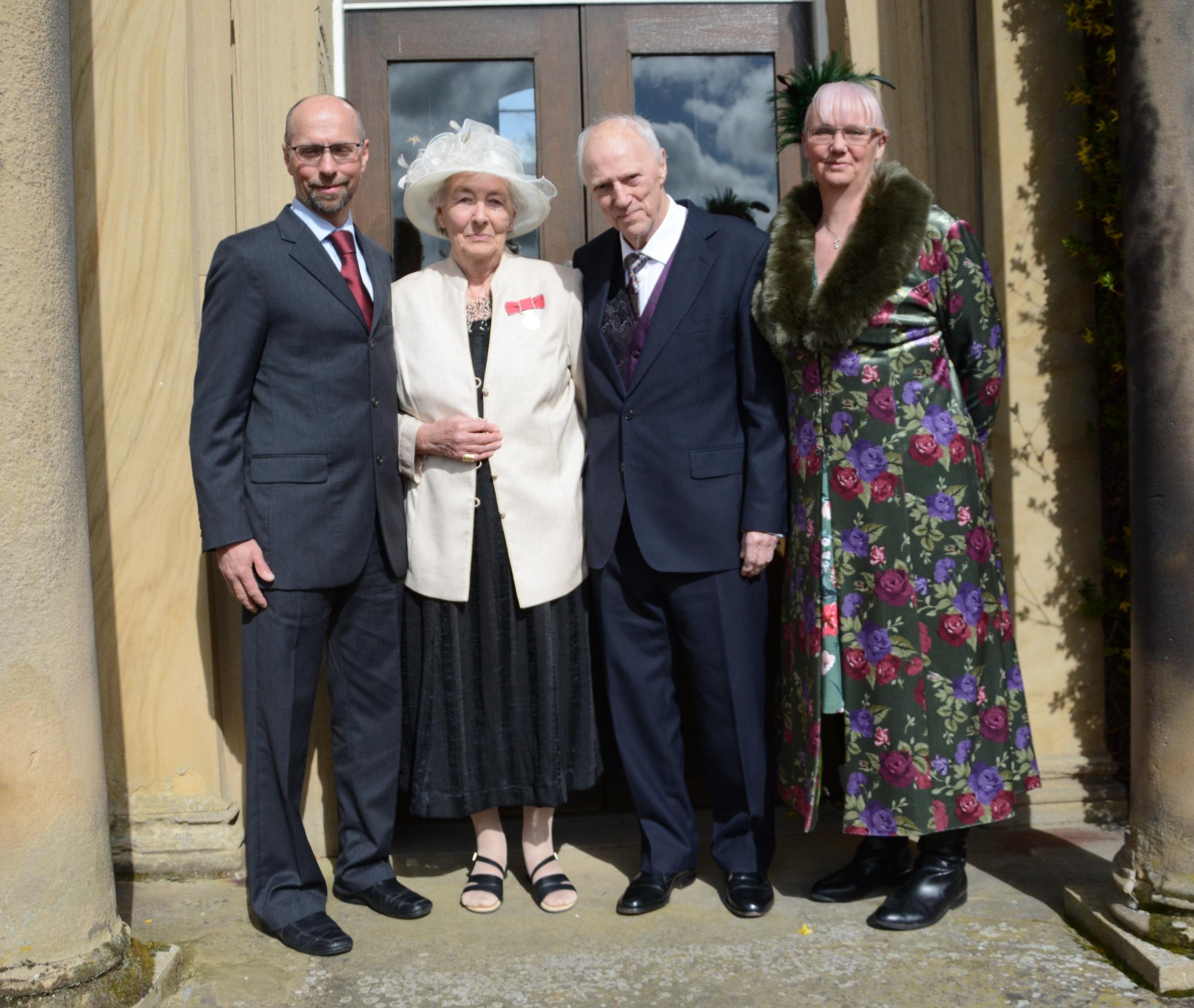 Frances Greenwell with son Simon, husband Peter and daughter Tessa Snowdon