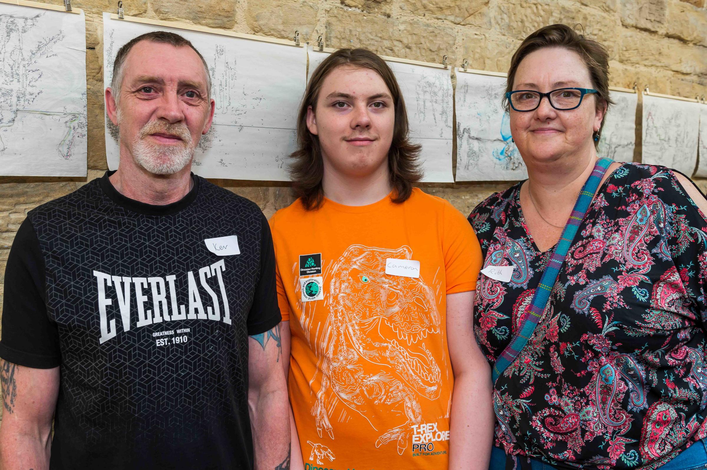 From left, Kev McNally, Cameron McNally, and Ruth McNally at Swaledale Festival Chairmans Reception Picture: Gray Walker - Scenicview Gallery & Studio 
