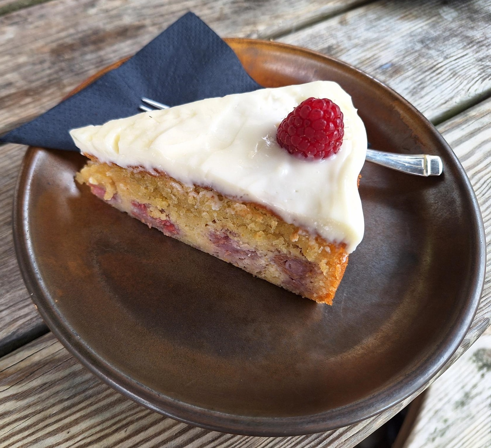 Raspberry and orange cake at The Coffee Shop, Osmotherley - possibly the best slice of cake Ive ever had