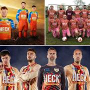 All the weird and whacky kits worn by Bedale AFC over the years
