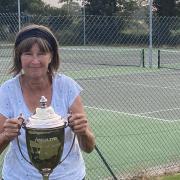 Althea Draper with the Askquith Trophy