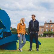 Daisy and Bill Gerrish at Thirsk Hall where a sculpture gallery has opened Picture: SARAH CALDECOTT