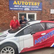 Ian Jackson (left) and Anth Eaton pose with the Ford Fiesta R4 in which they will contest the 2021 ProTyre Motorsport UK Asphalt Championship Picture: CARTERSPORT MEDIA