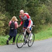 Winner Nick Munro from the RAF CA storms up Clay Bank to take the 2021 Hill Climb title