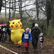 Runners in the festive Bedale race