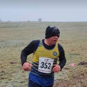 Duncan Fothergill braving the elements at the Richmond Cross Country