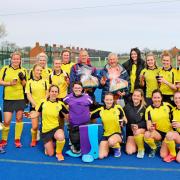 Norton Ladies celebrating their successful season and Durham County Cup win with the teams coaches Mike Trubshaw and Mike O'Neill