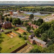 The Tees Cottage Pumping Station in Darlington captured by John Mannick with a drone