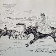 Horseback larks on Saltburn beach, from one of George Algernon Fothergill's sketchbooks