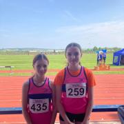 Evie Smith, left and Lucy Boot at the Yorkshire Track Championships