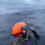 Jasmine on the last and most dangerous stretch of her 900 mile swim