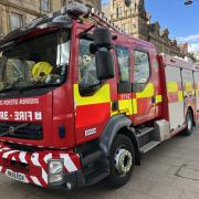 Crews of firefighters were called to Market Place in Richmond at about 3.30pm, following reports of a baby trapped in a car after the keys to the vehicle were trapped in the boot