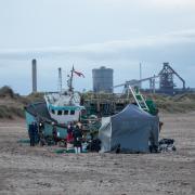 Pictures show famous actors and filming of new BBC series on North East beach  Picture: SIMON MCCABE PHOTOGRAPHY