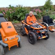 Debbie North on one of the all-terrain vehicles offered by Access the Dales