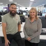 Welcoming new colleagues - Firstsource Team Leader Dan Middlebrook and  Director of Operations Lisa Corcoran