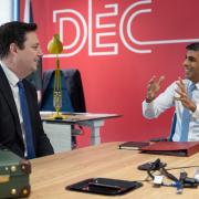 Prime Minister Rishi Sunak and Tees Valley Mayor Ben Houchen in the PM's office at the Darlington Economic Campus
