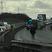 Emergency services, including ambulance, air ambulance, the fire service and the police, were alerted to a crash on the southbound carriageway - about one mile past the Osmotherley turn-off - at 10.30am.