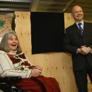 Baroness Masham with William Hague opening the new Chopsticks factory at Northallerton Business Park in 2008