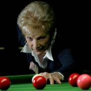 Vera Selby during a practice session at the Gateshead Snooker Centre in 2010