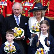 The King and Queen Consort following the Maundy service at York Minster
