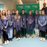 Prior Pursglove and Stockton Sixth Form College students at FUJI Diosynth Bio-Technologies