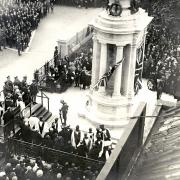 The unveiling of Stockton war memorial on May 31, 1923. Picture courtesy of Picture Stockton, Stockton-on-Tees Libraries