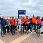 Yorkshire Vet Peter Wright reaches Bridlington after his 170-mile bike ride