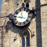 Repairs start on Bedale church clock which is marking its 150th birthday