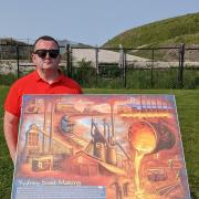Dr Tosh Warwick visits Open Hearth Park on the site of the former Sydney Steel Mill