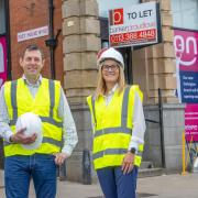 Chris Hunter and Louise Thorpe, outside the building in High Row that will become the new branch – Picture: Chris Barron