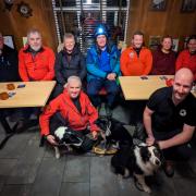 Swaledale Mountain Rescue Team after a traing exercise