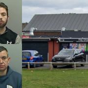 Lewis Callaghan, top, and Stephen Mark, bottom, have been jailed for an armed robbery of Raj Stores in Grangetown, near Middlesbrough.