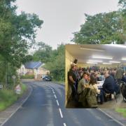 A public meeting was held in Wolsingham about the B6296 road at Upper Town
