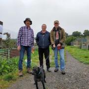 David Mason, far right, with fellow allotment holders at the Great Ayton allotments site