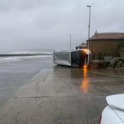 The effects of Storm Babet in Scarborough