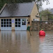 Flooding in Lanchester, County Durham on Sunday (October 29).