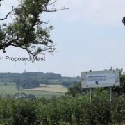 Image of where the proposed mast would be