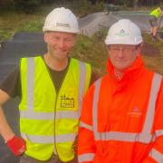 Steve Taylor from Bike Track and Ian Chadwick from Aggregate Industries