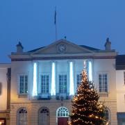 Ripon's town hall and tree