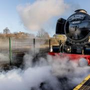 The Flying Scotsman arrives at the National Railway Museum in Shildon