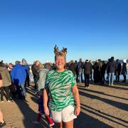 Rector Alison Philippson at the Redcar dip