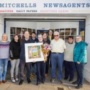 Ann says farewell at Mitchell's Newsagents