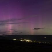 Aurora Borealis above Reeth in the Yorkshire Dales National Park